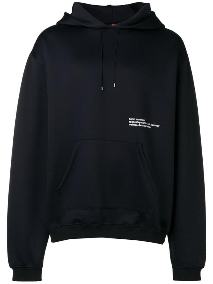 Oamc Kangaroo Pocket Hoodie - Black