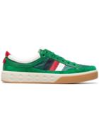 Gucci Leather And Nylon Sneakers - Unavailable