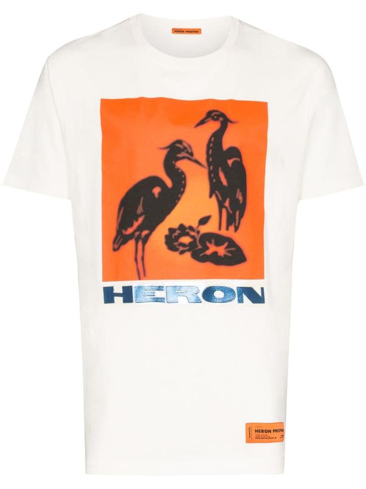Heron Preston Logo Tape Cotton T-shirt - White
