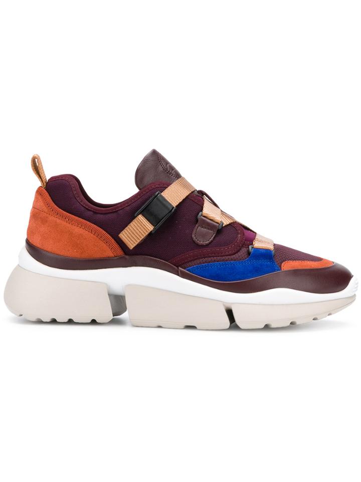 Chloé Colour-block Sneakers - Pink & Purple
