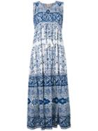 Sea - Printed Maxi Dress - Women - Cotton - 4, Blue, Cotton