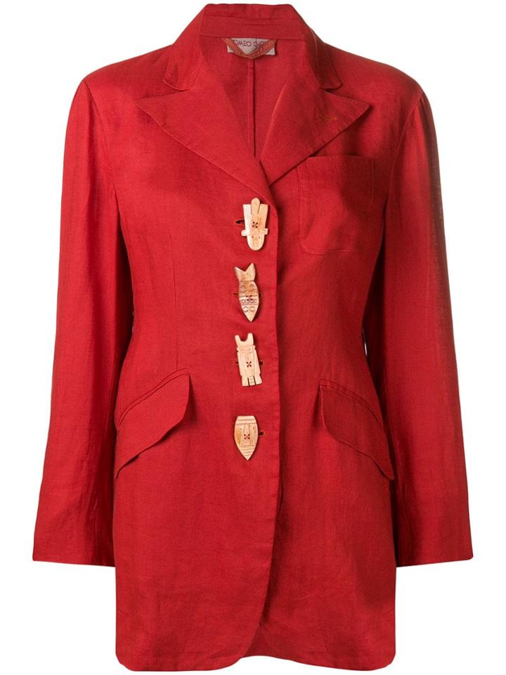 Romeo Gigli Pre-owned 1990's Embellished Blazer - Red