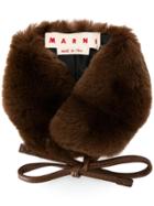 Marni Fur Collar - Brown