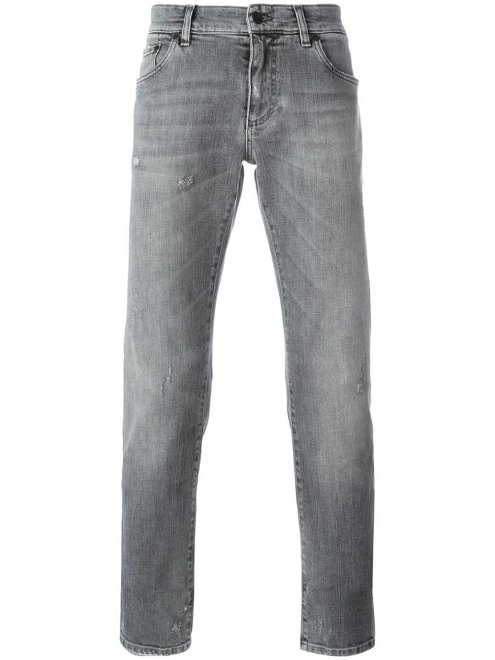Dolce & Gabbana Ripped Detail Jeans - Grey