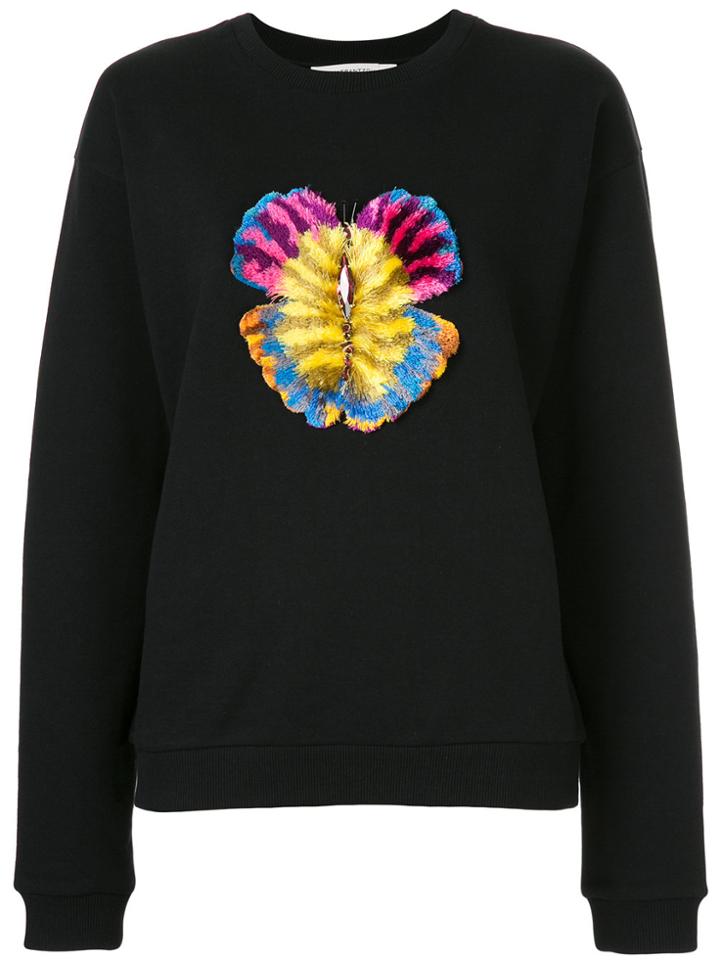 Mary Katrantzou Butterfly Embroidered Sweatshirt - Black