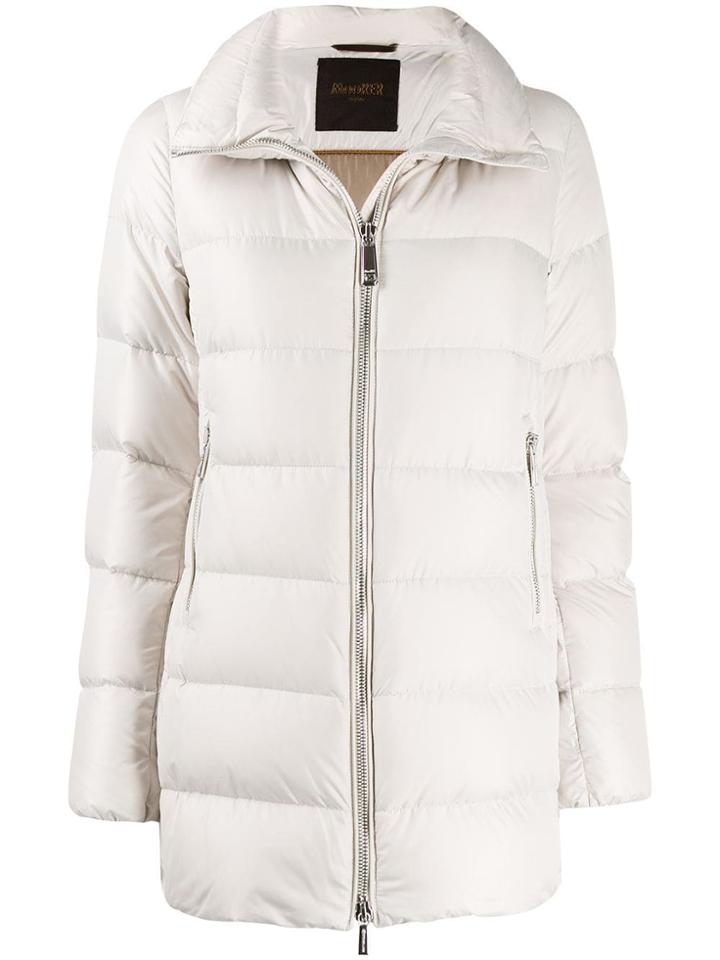 Moorer Padded Midi Coat - Neutrals