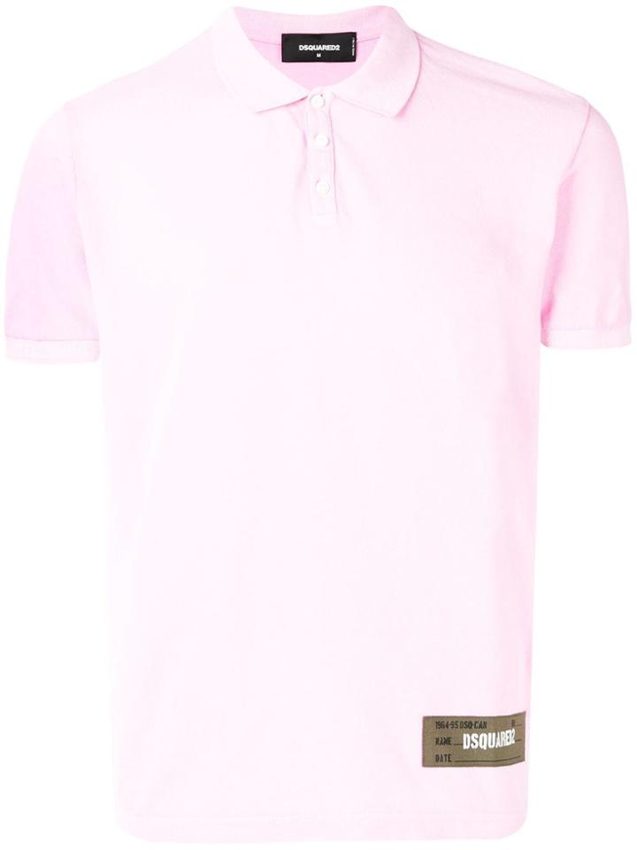Dsquared2 Logo Patch Polo Shirt - Pink