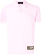 Dsquared2 Logo Patch Polo Shirt - Pink