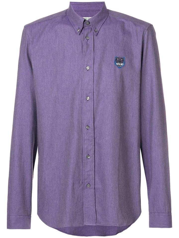 Kenzo Classic Embroidered Logo Shirt - Purple