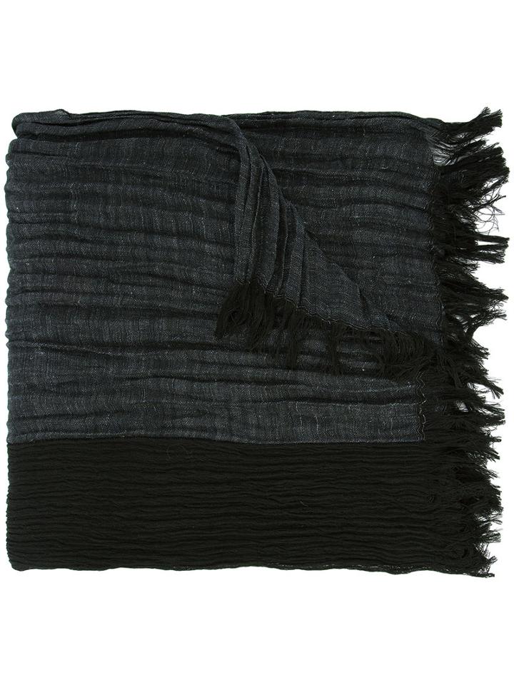 Issey Miyake Woven Scarf, Men's, Blue, Silk/linen/flax/cupro