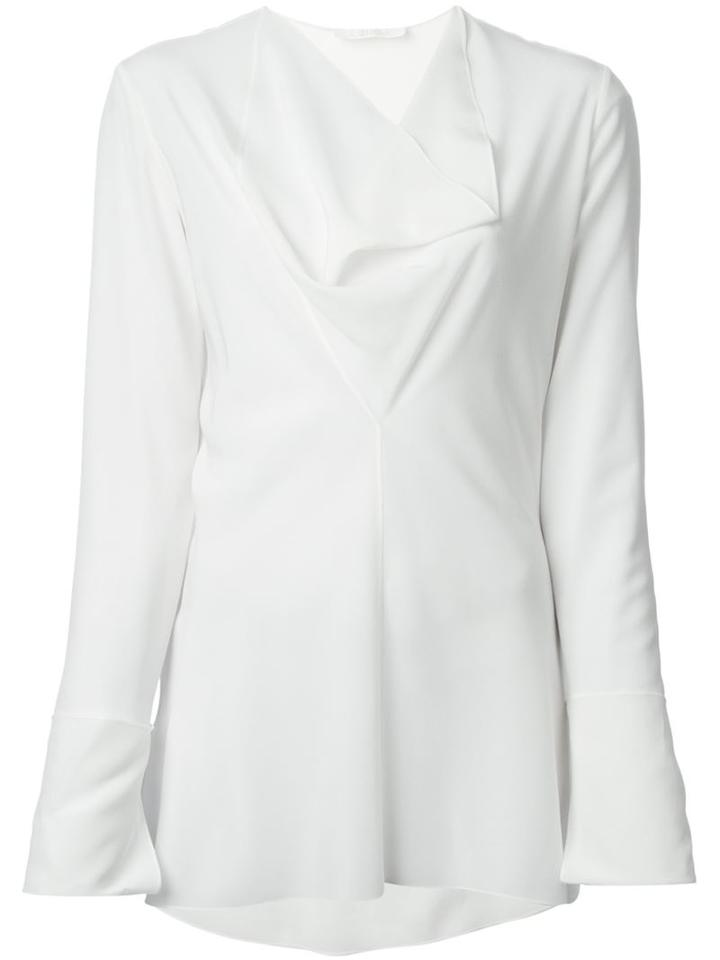 Chloé Draped Top, Women's, Size: 38, White, Silk