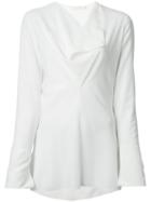 Chloé Draped Top, Women's, Size: 38, White, Silk