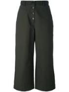 Proenza Schouler High-waisted Cropped Trousers, Women's, Size: 6, Green, Cotton