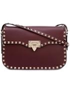 Valentino 'rockstud' Flip-lock Shoulder Bag, Women's, Pink/purple