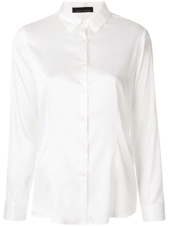 Frankie Morello Satin Shirt - White