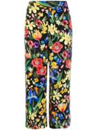 Chinti & Parker Floral Print Trousers - Black