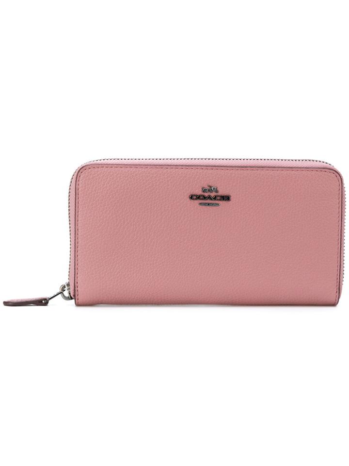 Coach Accordion Zip Wallet - Pink & Purple