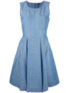 Woolrich Denim Flared Dress, Women's, Size: Xs, Blue, Cotton/linen/flax
