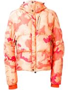 Kru Camouflage Hooded Padded Jacket, Men's, Size: Medium, Yellow/orange, Polyester
