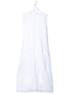Alberta Ferretti Kids Lace Inserts Long Dress - White