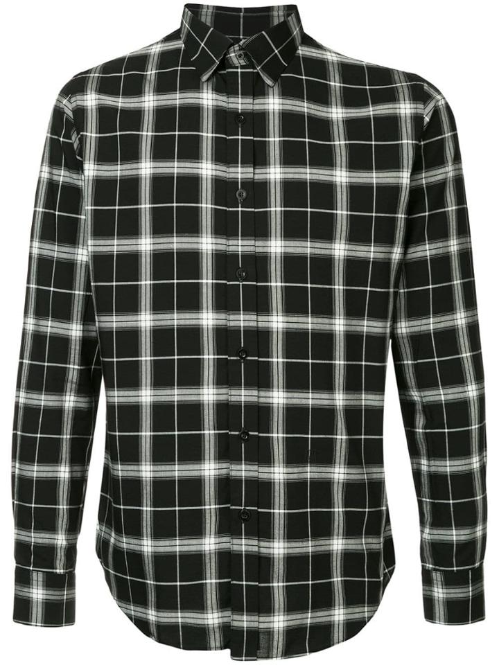 N. Hoolywood Plaid Long-sleeve Shirt - Black