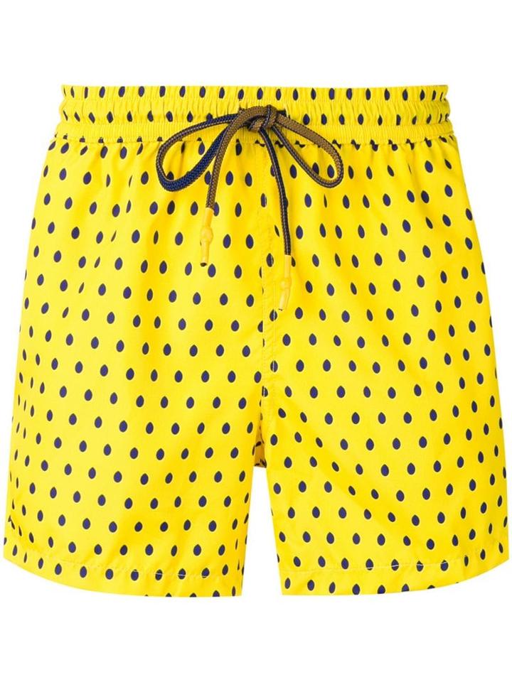Entre Amis Polka Dot Swim Shorts - Yellow