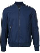 Kent & Curwen Contrast Stripe Bomber Jacket - Blue