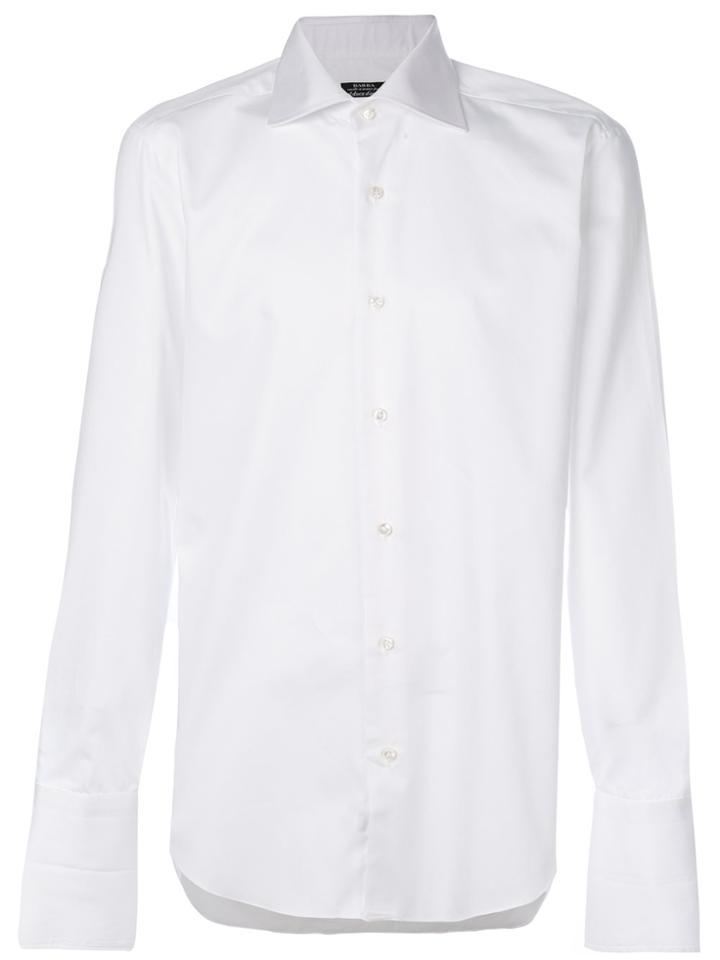 Barba Pointed Collar Classic Shirt - White