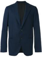 Caruso Smart Buttoned Blazer, Men's, Size: 52, Blue, Cupro/wool