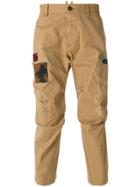 Dsquared2 Patch Detail Trousers - Nude & Neutrals