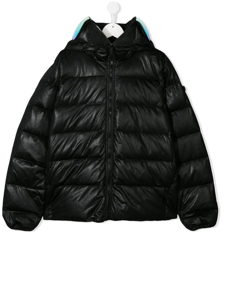 Ai Riders On The Storm Zipped Padded Jacket - Black