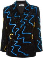 Kansai Yamamoto Vintage Jazzy Patterned Jacket - Black