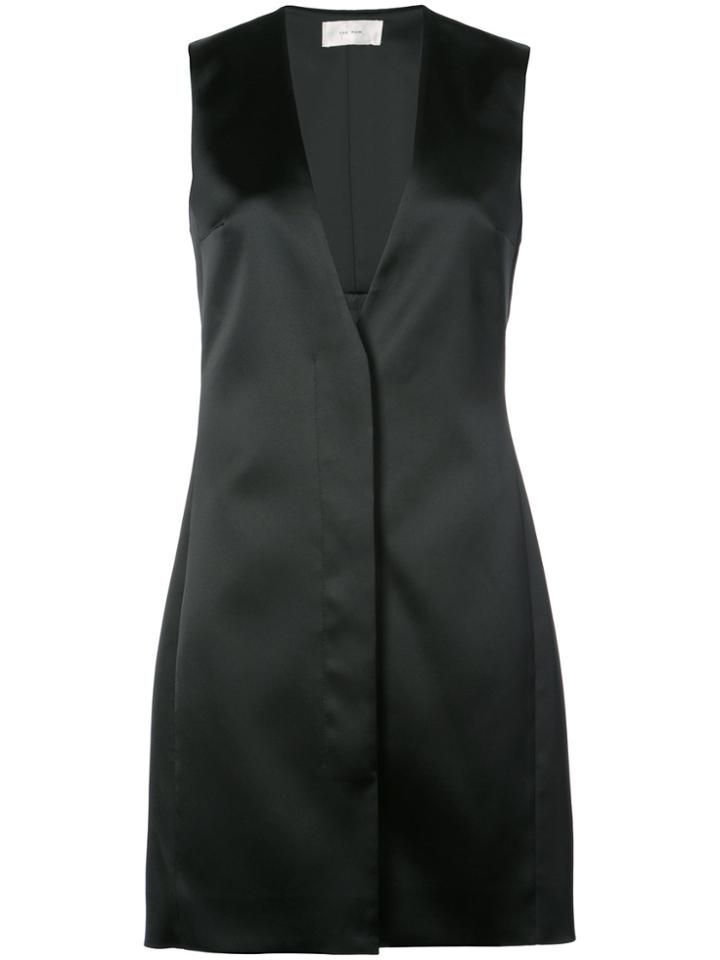 The Row Long V-neck Blouse - Black