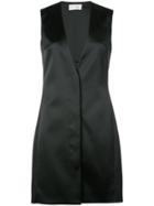 The Row Long V-neck Blouse - Black