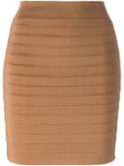 Balmain Lace-up Detail Mini Skirt, Women's, Size: 40, Nude/neutrals, Viscose/polyamide/spandex/elastane