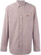 Salvatore Ferragamo Checked Shirt, Men's, Size: Small, Red, Cotton