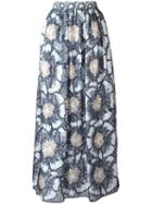 Tsumori Chisato Floral Print Maxi Skirt, Women's, Size: 2, Polyester/cupro/rayon