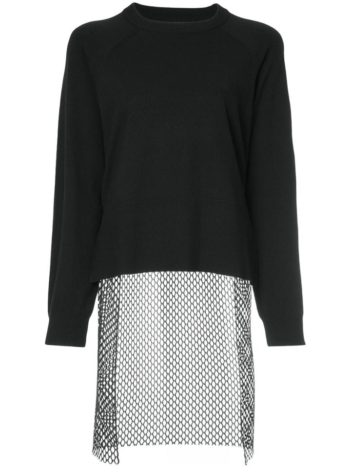Maison Mihara Yasuhiro Back Mesh Knit Pullover - Black