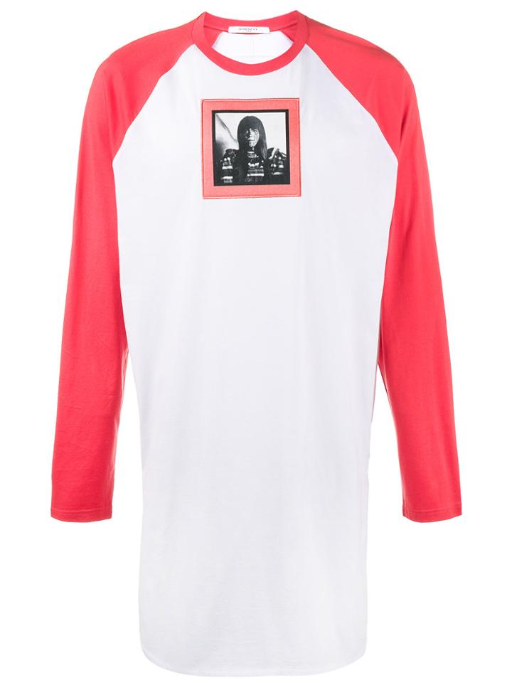 Givenchy Native American Oversized Baseball Top - Red