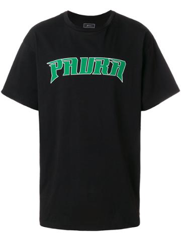 Paura Oversized Logo T-shirt - Black