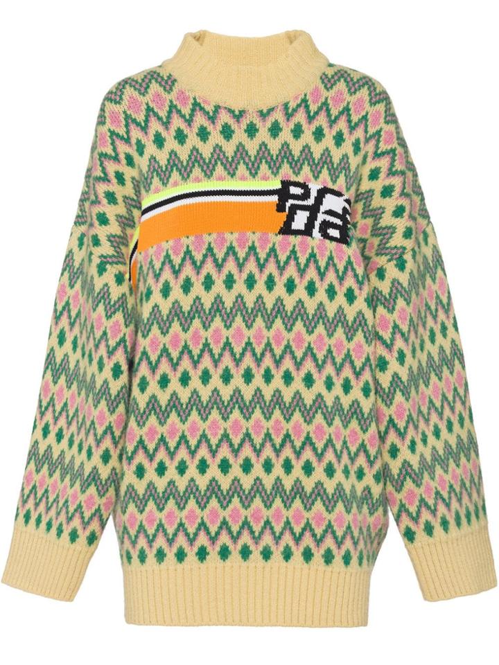 Prada Jacquard Sweater - Neutrals