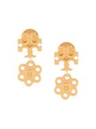 Tory Burch Logo Charm Earrings - Gold