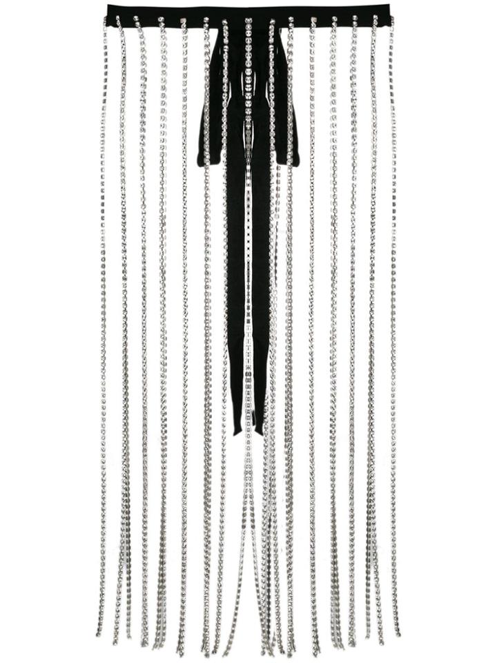 Christopher Kane Crystal Fringe Skirt - Black