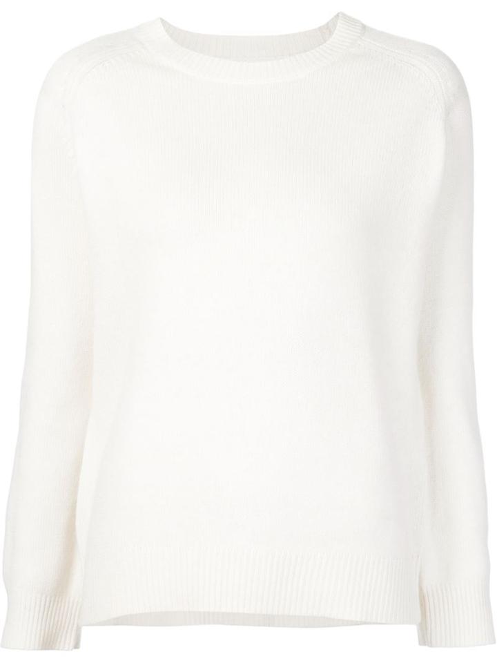 321 Crew Neck Sweater, Women's, Size: Xs, White, Cashmere/wool