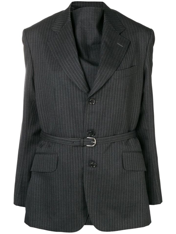 Junya Watanabe Oversized Striped Blazer - Grey