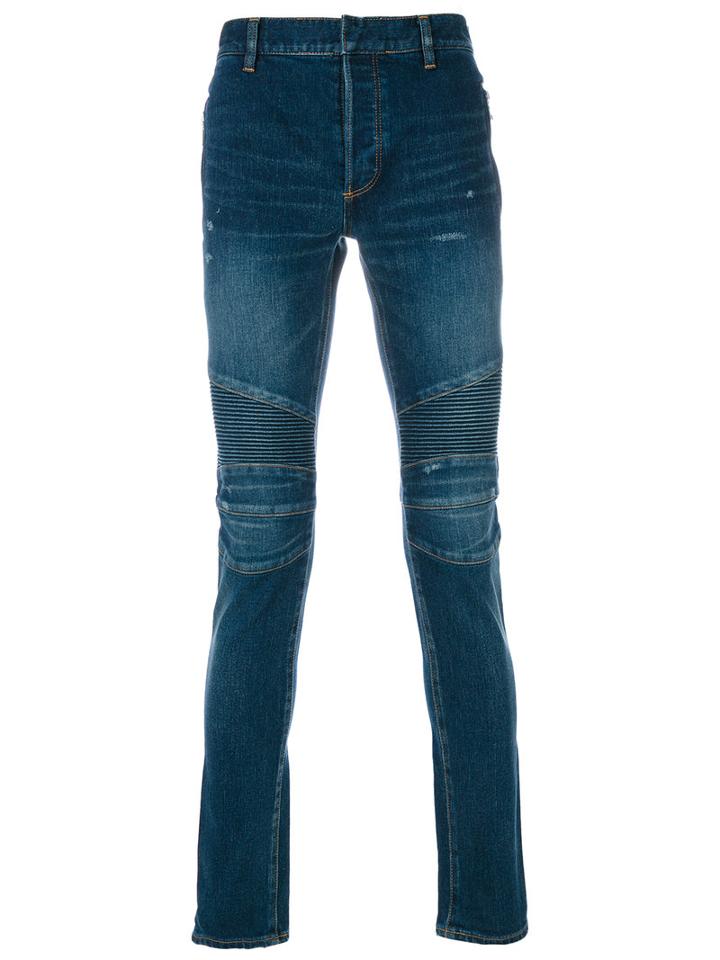 Balmain - Biker Jeans - Men - Cotton/polyurethane - 36, Blue, Cotton/polyurethane