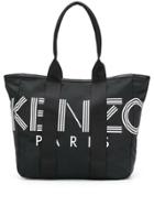 Kenzo Logo Print Shopper Tote - Black