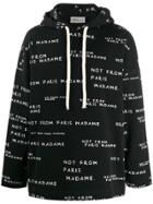 Drôle De Monsieur All-over Print Hoodie - Black