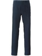 Etro Tailored Slim Trousers, Men's, Size: 46, Blue, Linen/flax