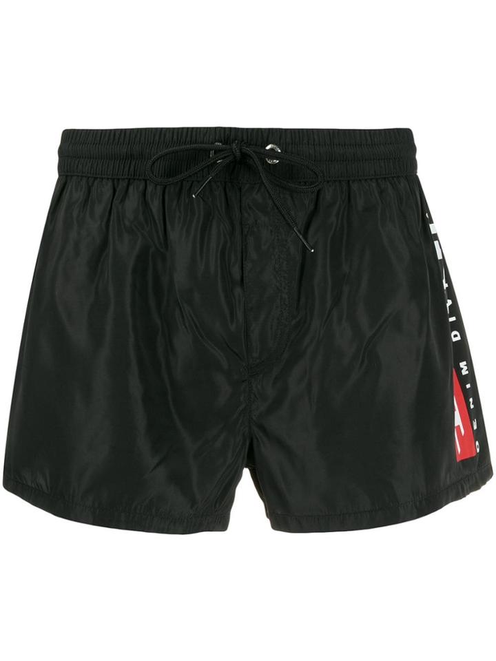 Diesel Logo Swim Shorts - Black